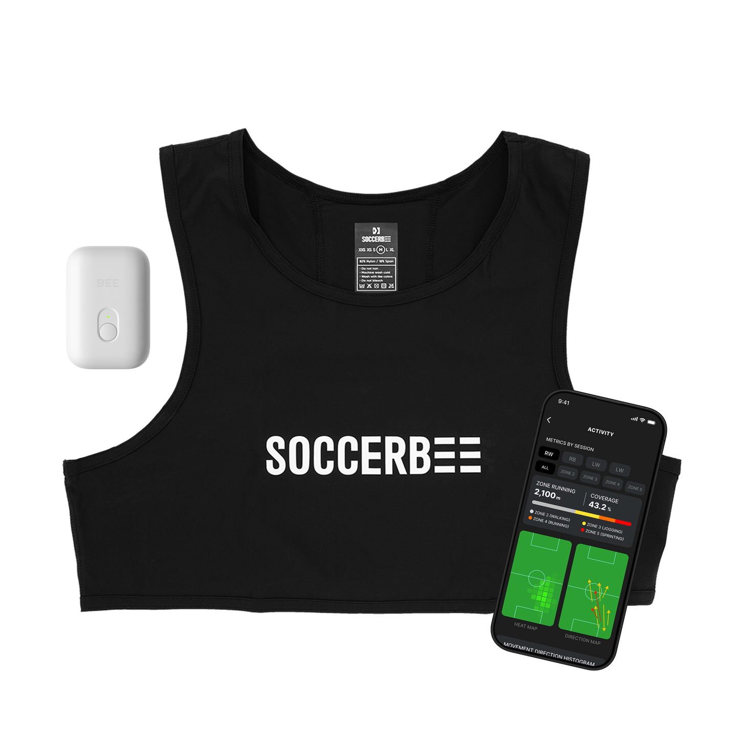 SOCCERBEE LITE 2 SET (GPS tracker + VEST) 30-day free trial SOCCERBEE LITE 2 SET (GPS tracker + VEST) 30-day free trial