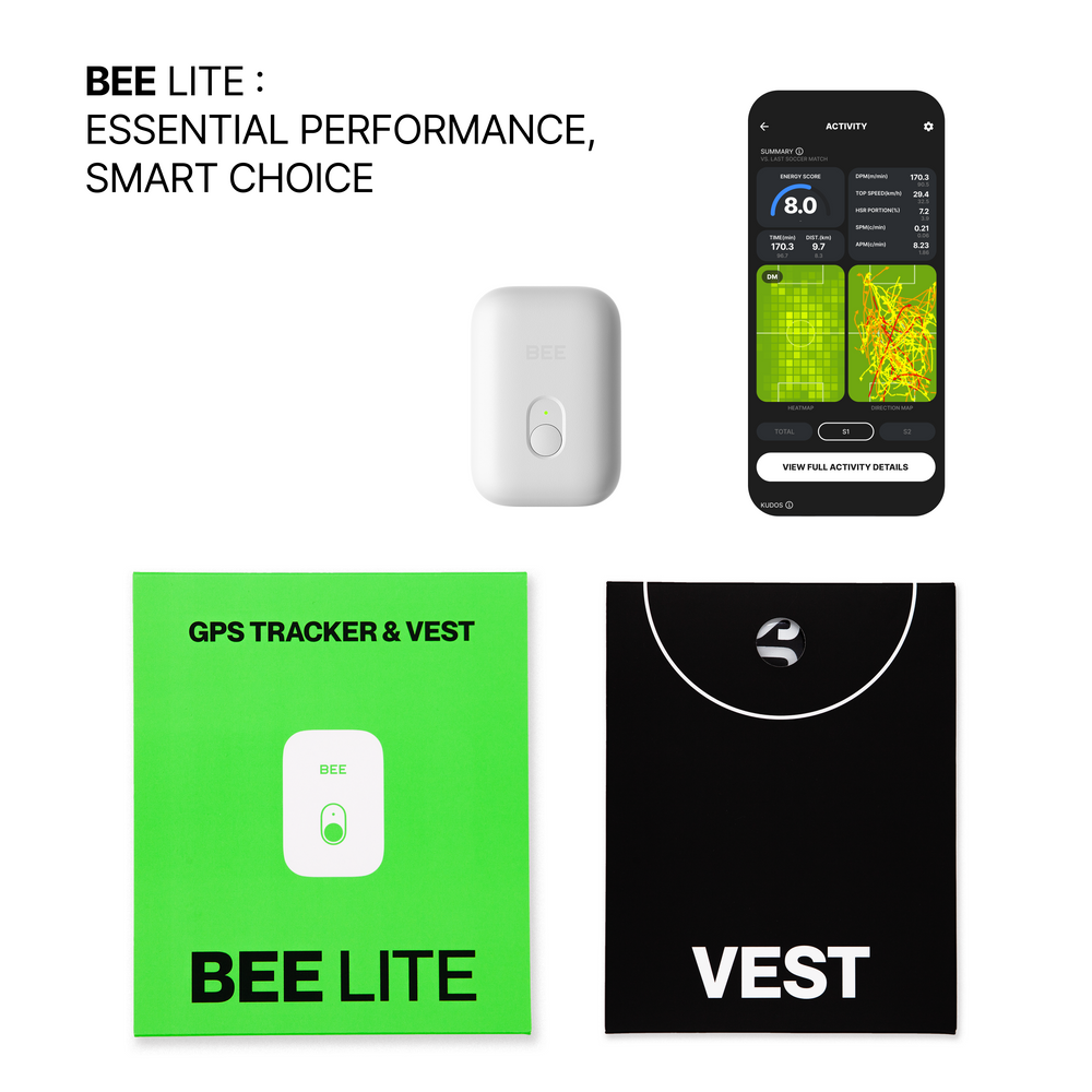SOCCERBEE LITE 2 SET (GPS tracker + VEST) 30-day free trial