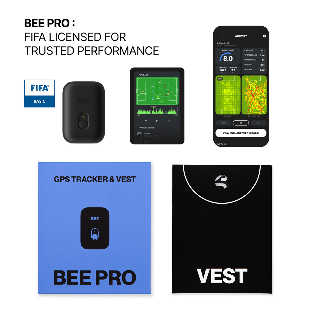 SOCCERBEE PRO 2 SET (GPS tracker + VEST) 30-day free trial