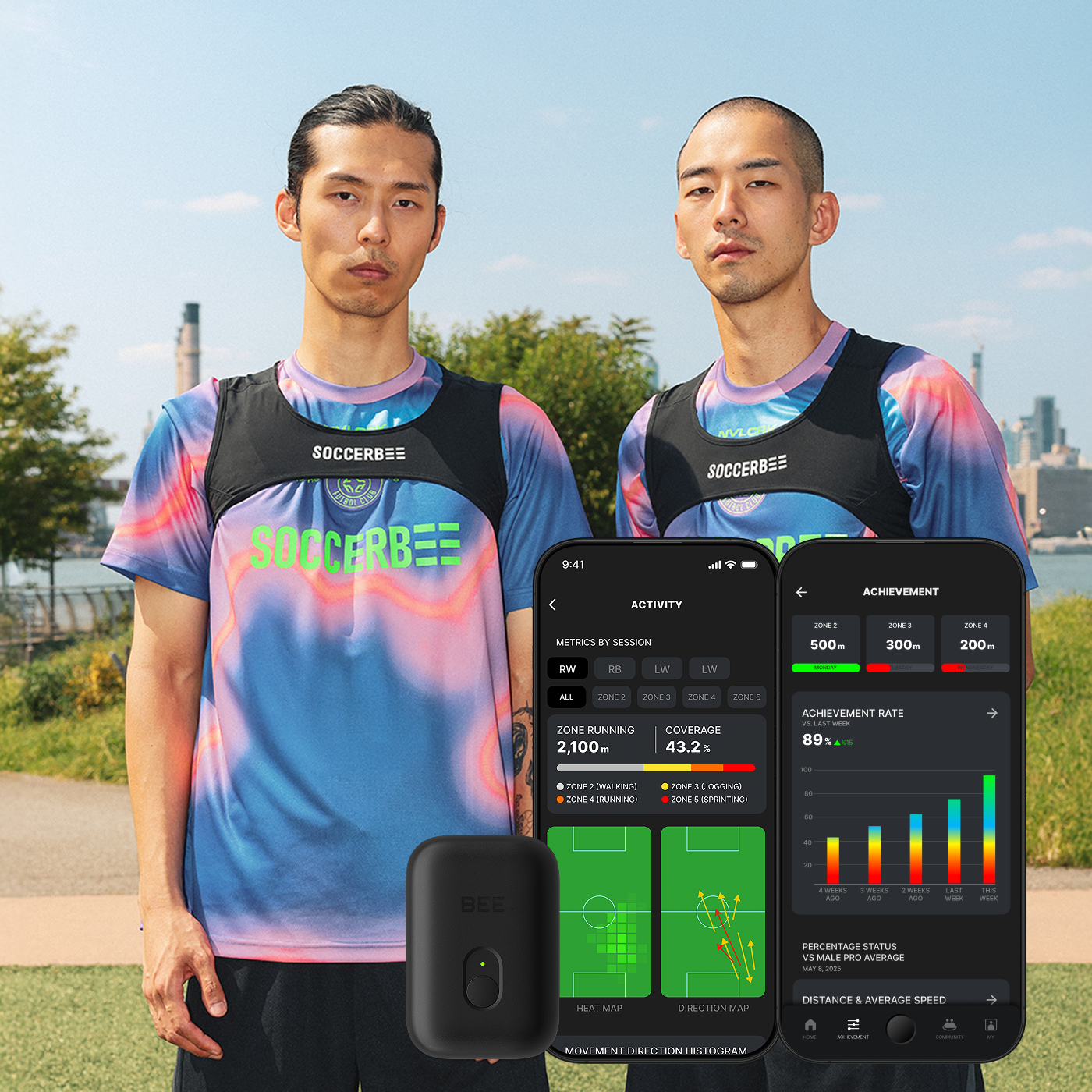 ⭐️限定1点⭐️サッカービー ライト GPS トラッカー ベストセット xs ⭐️限定1点⭐️サッカービー ライト GPS トラッカー ベストセット xs